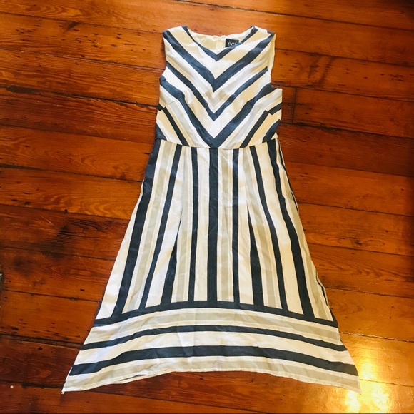ECI Dresses & Skirts - ECI asymmetrical striped dress